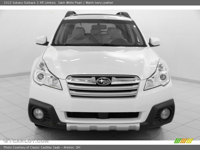 Satin White Pearl / Warm Ivory Leather 2013 Subaru Outback 3.6R Limited