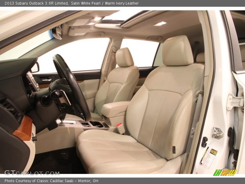 Satin White Pearl / Warm Ivory Leather 2013 Subaru Outback 3.6R Limited