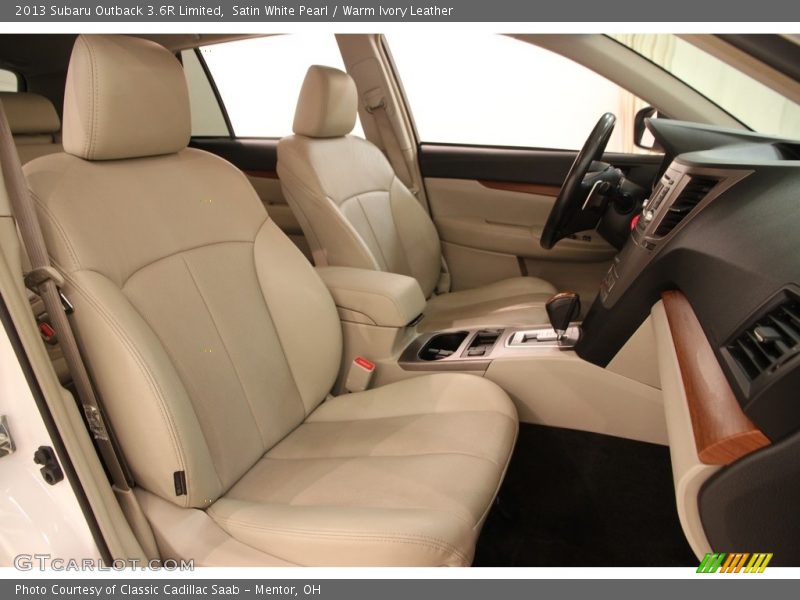 Satin White Pearl / Warm Ivory Leather 2013 Subaru Outback 3.6R Limited