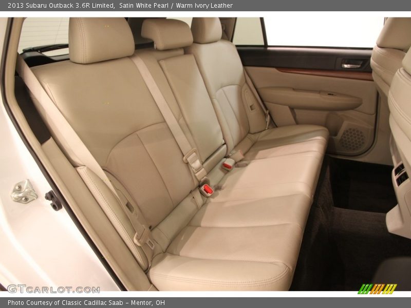 Satin White Pearl / Warm Ivory Leather 2013 Subaru Outback 3.6R Limited
