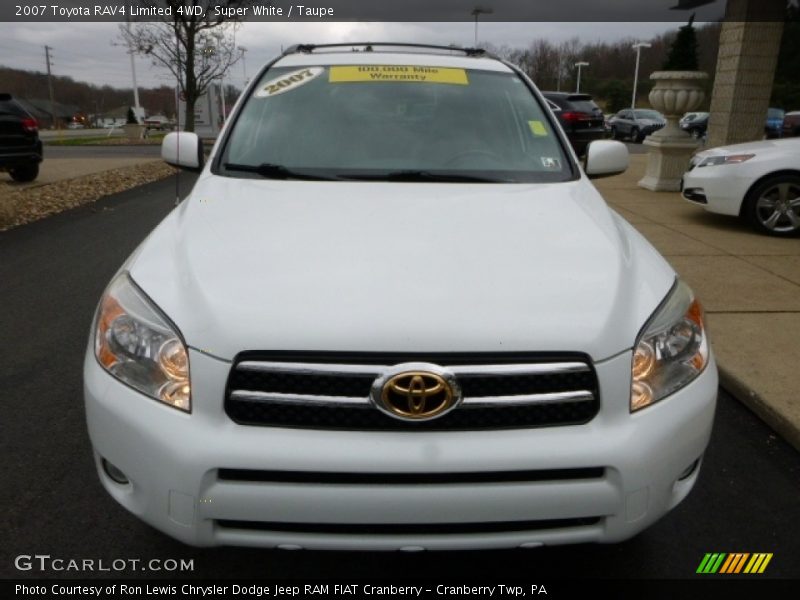 Super White / Taupe 2007 Toyota RAV4 Limited 4WD