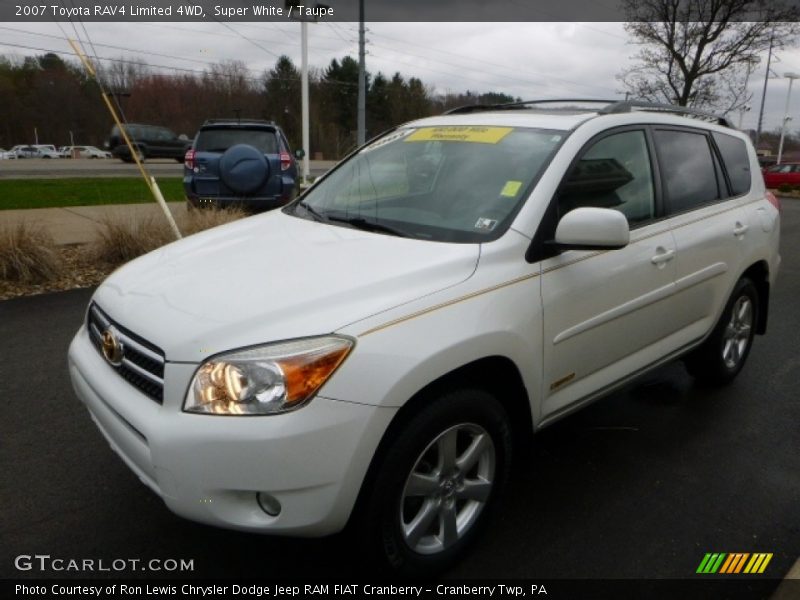 Super White / Taupe 2007 Toyota RAV4 Limited 4WD
