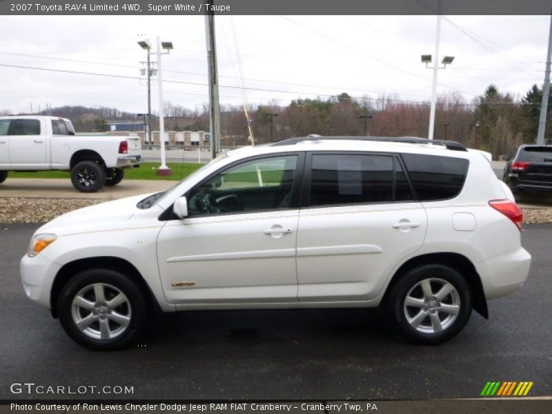 Super White / Taupe 2007 Toyota RAV4 Limited 4WD