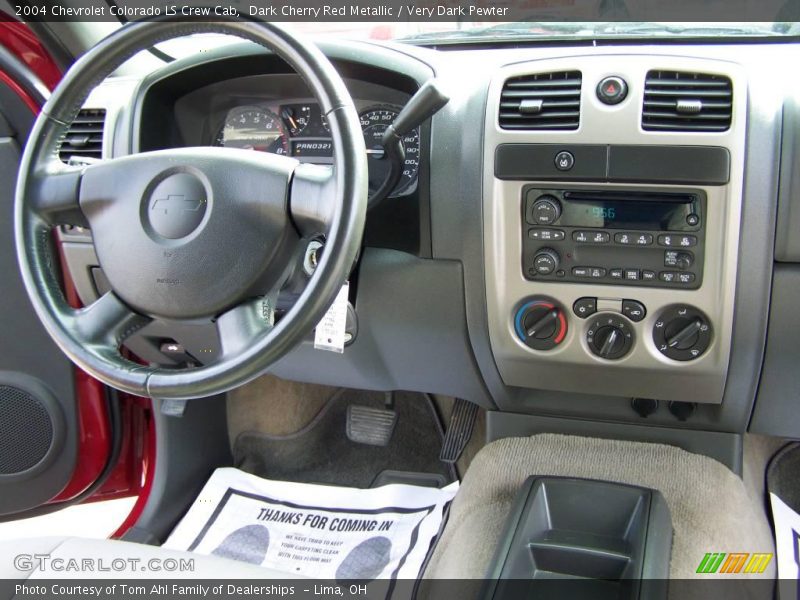 Dark Cherry Red Metallic / Very Dark Pewter 2004 Chevrolet Colorado LS Crew Cab