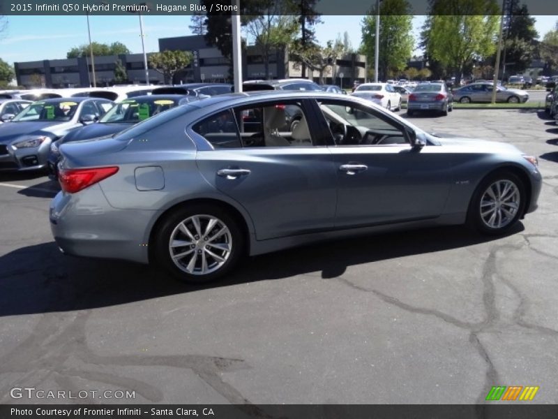 Hagane Blue / Stone 2015 Infiniti Q50 Hybrid Premium