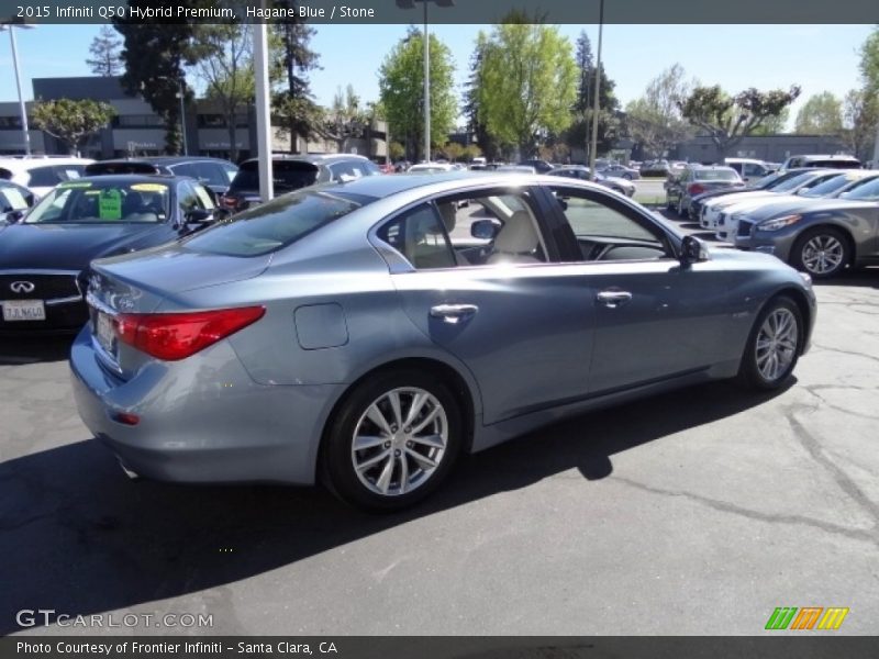 Hagane Blue / Stone 2015 Infiniti Q50 Hybrid Premium