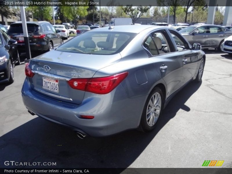 Hagane Blue / Stone 2015 Infiniti Q50 Hybrid Premium
