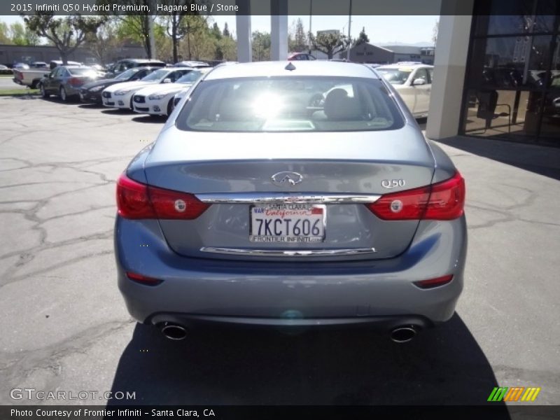 Hagane Blue / Stone 2015 Infiniti Q50 Hybrid Premium