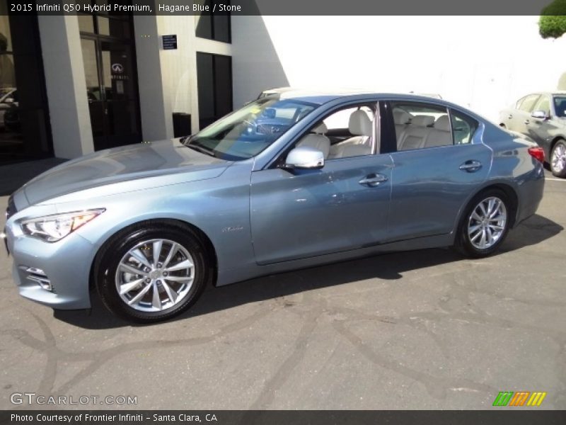 Hagane Blue / Stone 2015 Infiniti Q50 Hybrid Premium