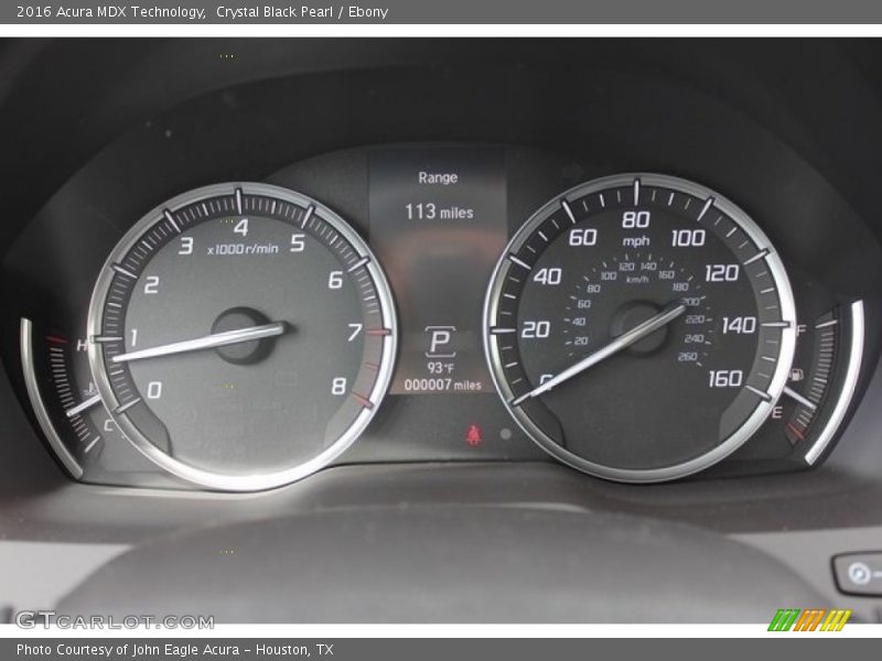 Crystal Black Pearl / Ebony 2016 Acura MDX Technology