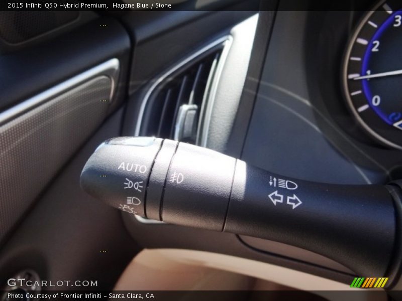 Hagane Blue / Stone 2015 Infiniti Q50 Hybrid Premium