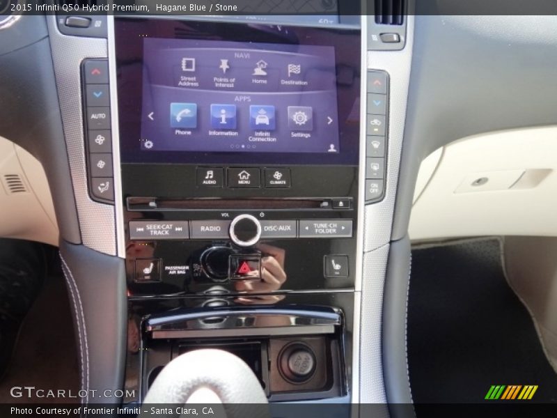 Hagane Blue / Stone 2015 Infiniti Q50 Hybrid Premium