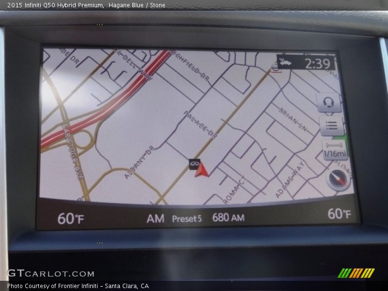 Hagane Blue / Stone 2015 Infiniti Q50 Hybrid Premium