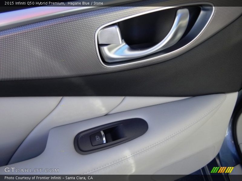 Hagane Blue / Stone 2015 Infiniti Q50 Hybrid Premium
