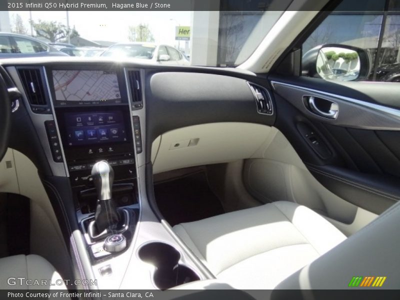 Hagane Blue / Stone 2015 Infiniti Q50 Hybrid Premium