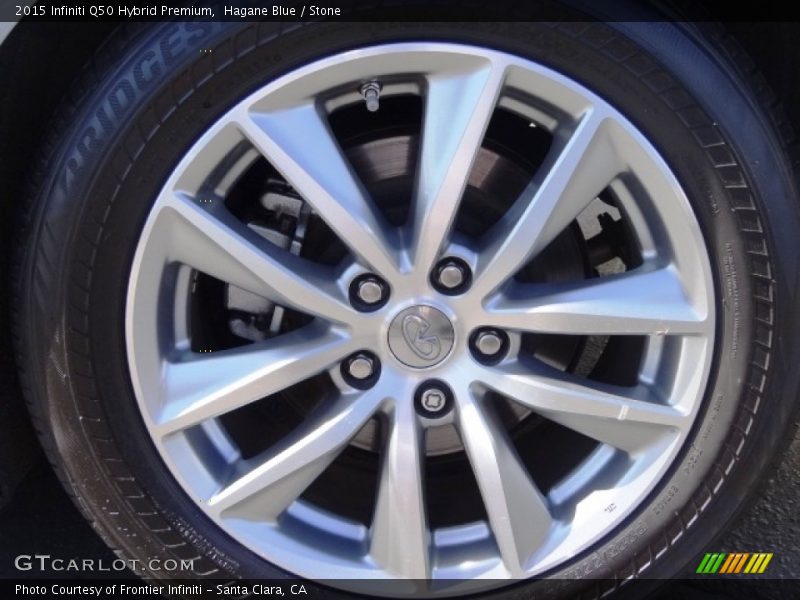 Hagane Blue / Stone 2015 Infiniti Q50 Hybrid Premium