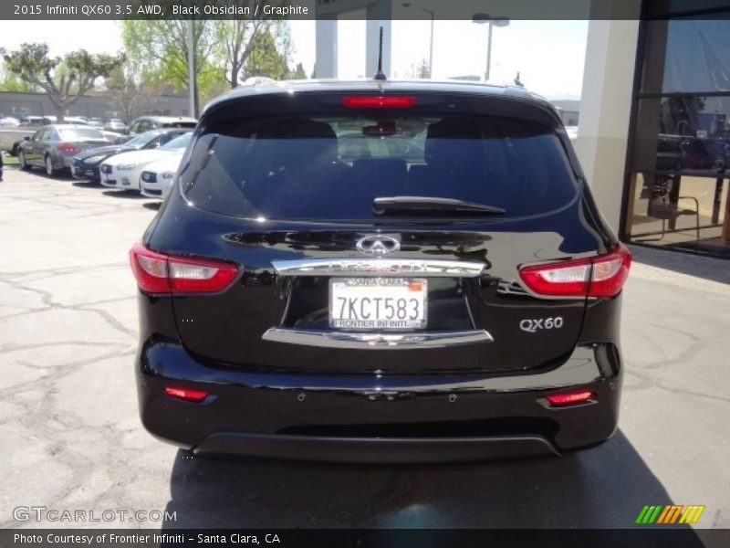 Black Obsidian / Graphite 2015 Infiniti QX60 3.5 AWD