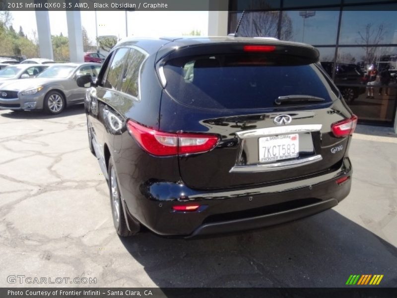 Black Obsidian / Graphite 2015 Infiniti QX60 3.5 AWD