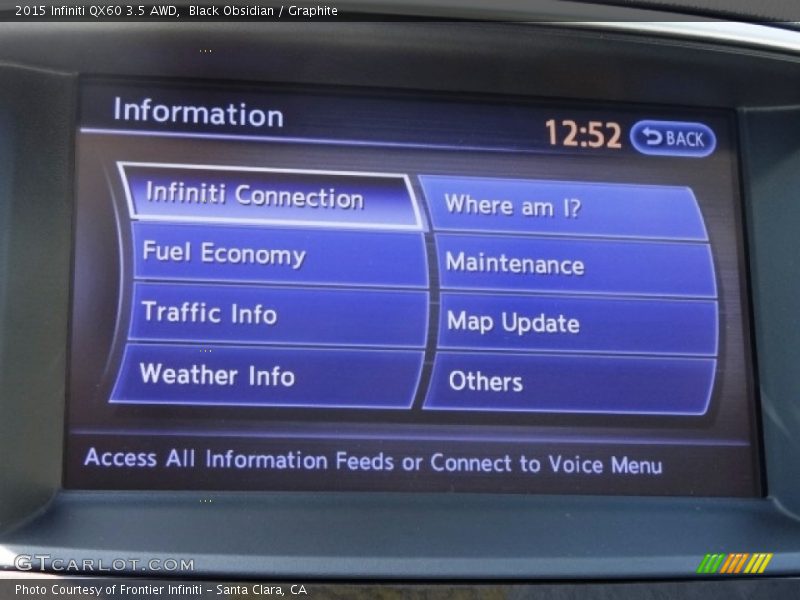 Black Obsidian / Graphite 2015 Infiniti QX60 3.5 AWD
