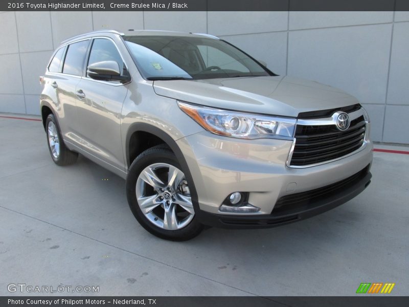 Creme Brulee Mica / Black 2016 Toyota Highlander Limited