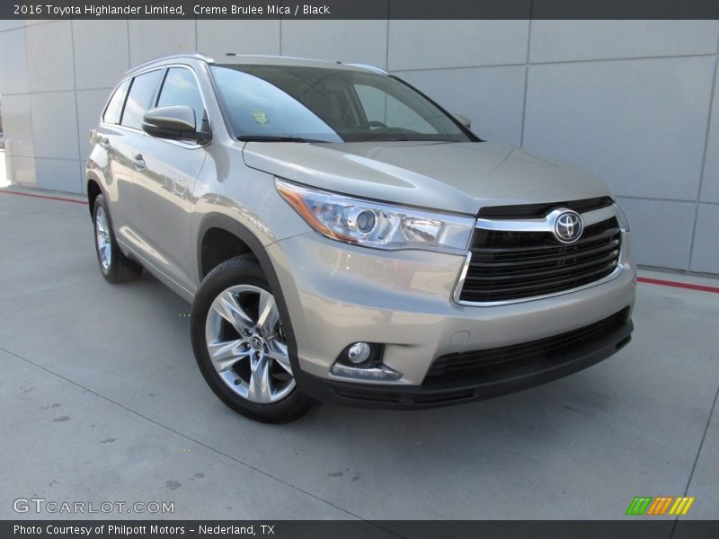 Creme Brulee Mica / Black 2016 Toyota Highlander Limited