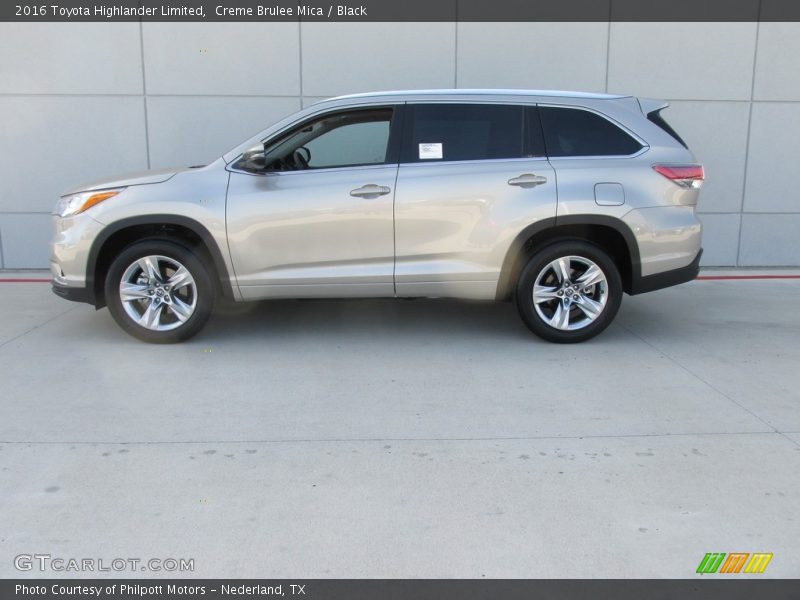 Creme Brulee Mica / Black 2016 Toyota Highlander Limited