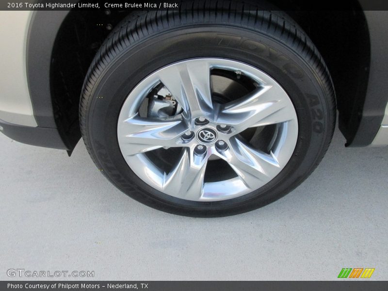 Creme Brulee Mica / Black 2016 Toyota Highlander Limited