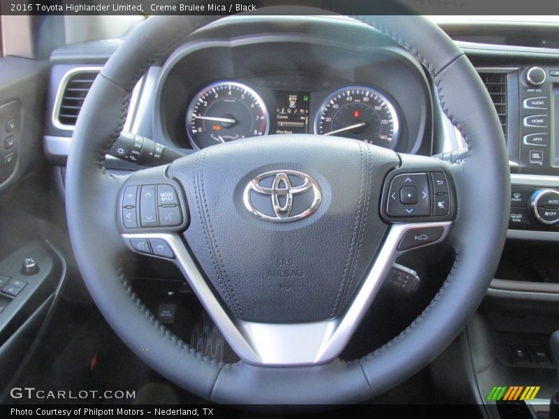 Creme Brulee Mica / Black 2016 Toyota Highlander Limited