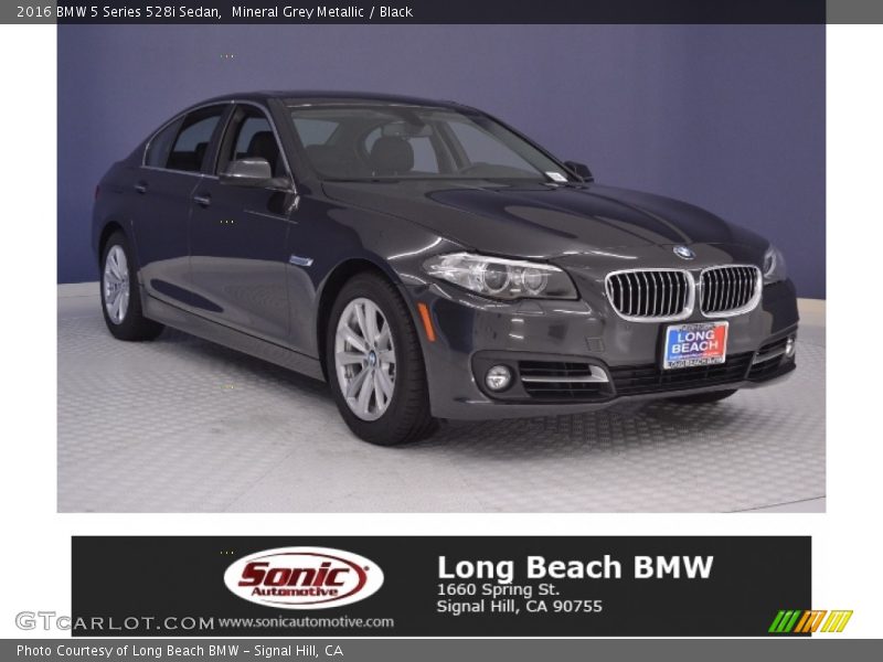 Mineral Grey Metallic / Black 2016 BMW 5 Series 528i Sedan