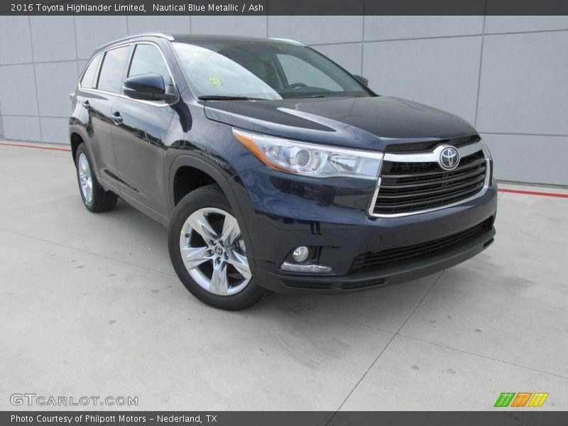 Nautical Blue Metallic / Ash 2016 Toyota Highlander Limited