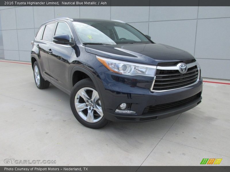 Nautical Blue Metallic / Ash 2016 Toyota Highlander Limited
