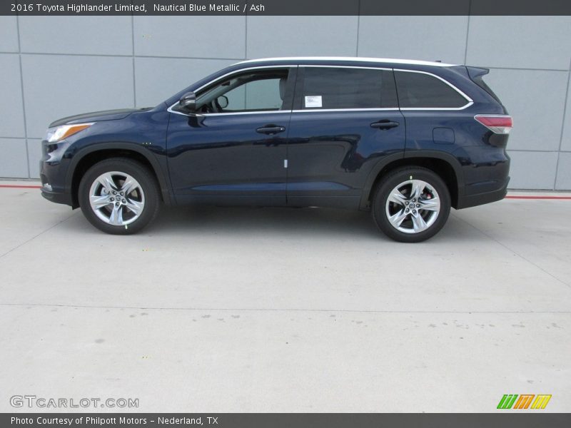 Nautical Blue Metallic / Ash 2016 Toyota Highlander Limited