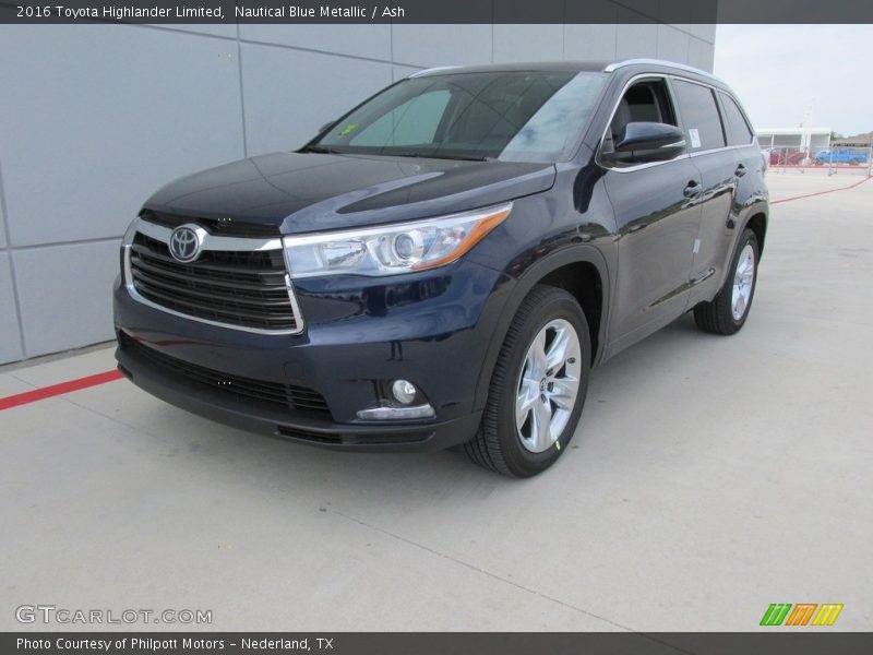 Nautical Blue Metallic / Ash 2016 Toyota Highlander Limited
