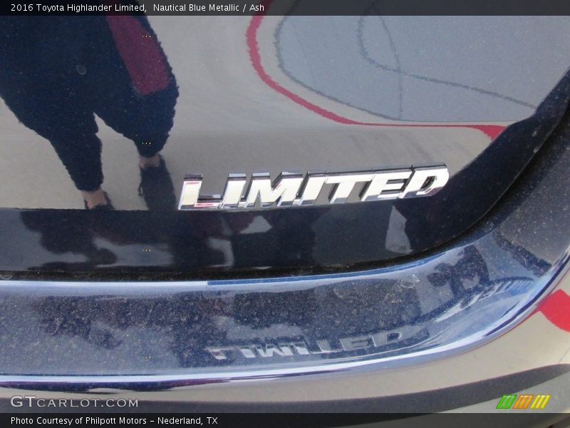 Nautical Blue Metallic / Ash 2016 Toyota Highlander Limited