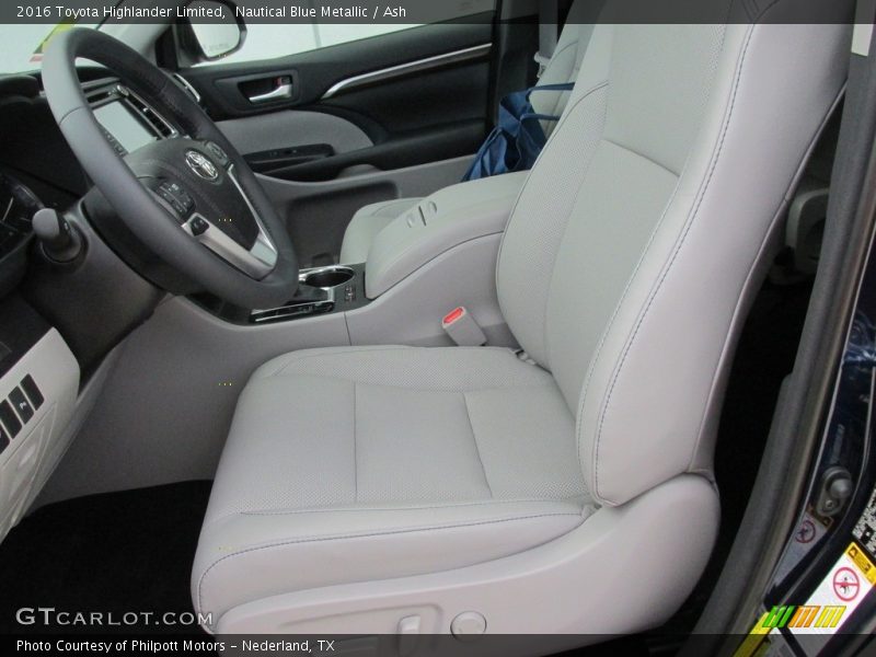 Nautical Blue Metallic / Ash 2016 Toyota Highlander Limited