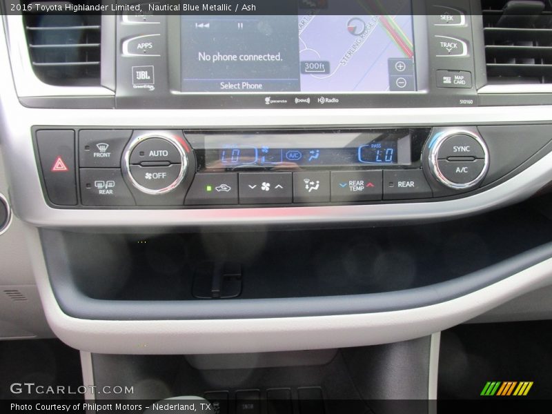 Nautical Blue Metallic / Ash 2016 Toyota Highlander Limited