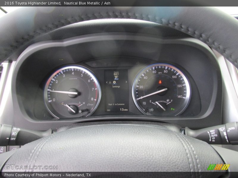 Nautical Blue Metallic / Ash 2016 Toyota Highlander Limited