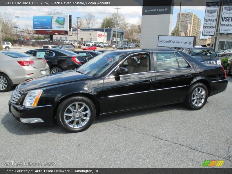 Black Raven / Shale/Cocoa Accents 2011 Cadillac DTS Luxury