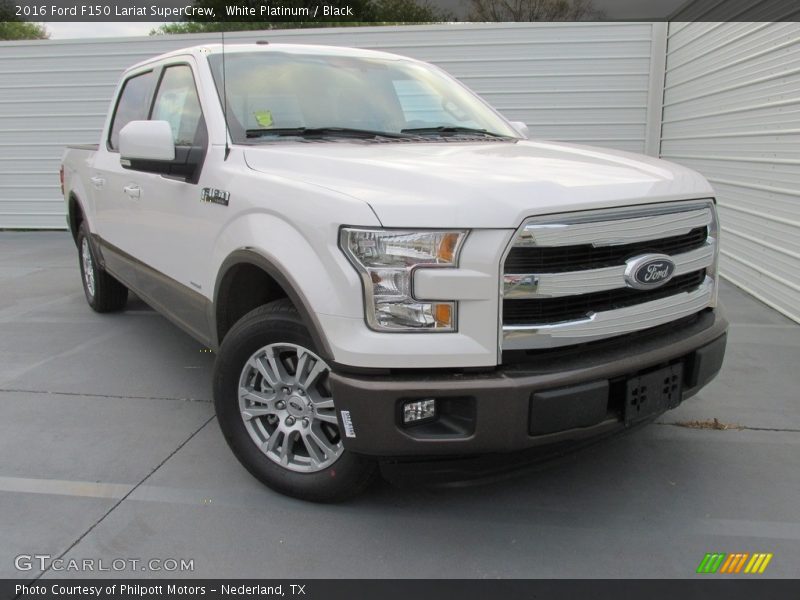 White Platinum / Black 2016 Ford F150 Lariat SuperCrew