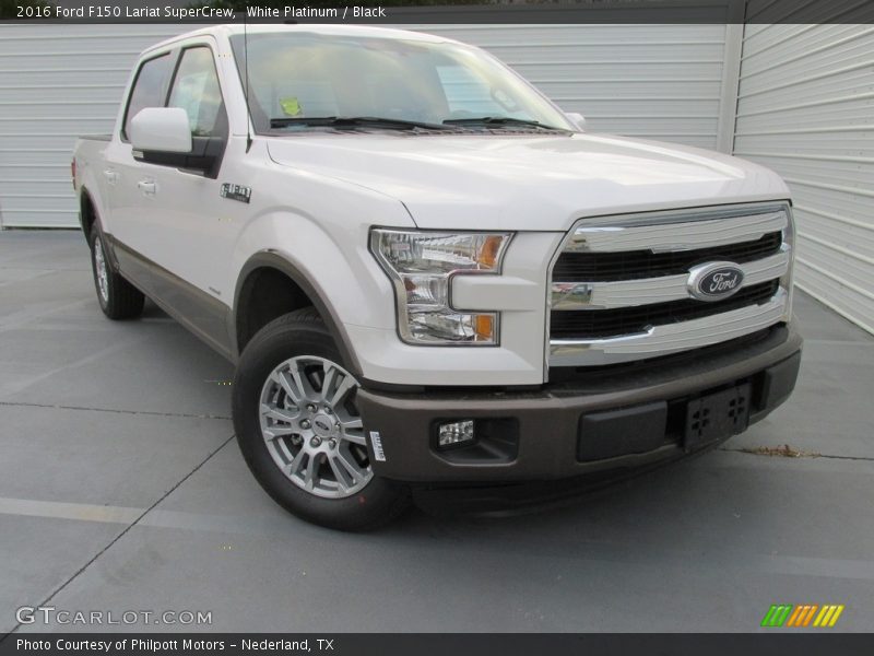 White Platinum / Black 2016 Ford F150 Lariat SuperCrew