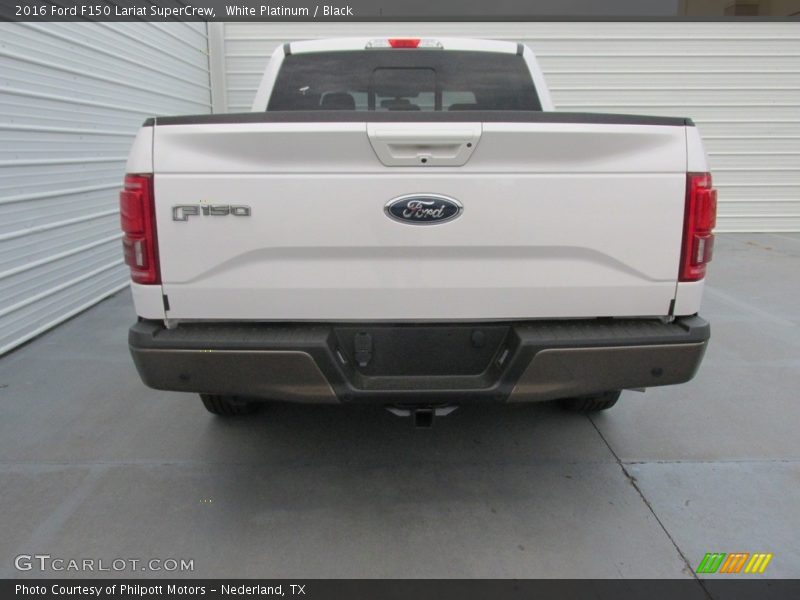 White Platinum / Black 2016 Ford F150 Lariat SuperCrew