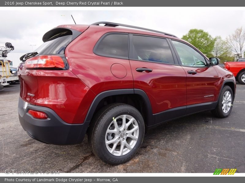 Deep Cherry Red Crystal Pearl / Black 2016 Jeep Cherokee Sport