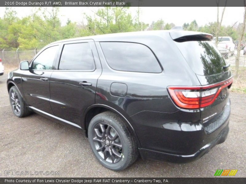 Brilliant Black Crystal Pearl / Black 2016 Dodge Durango R/T AWD