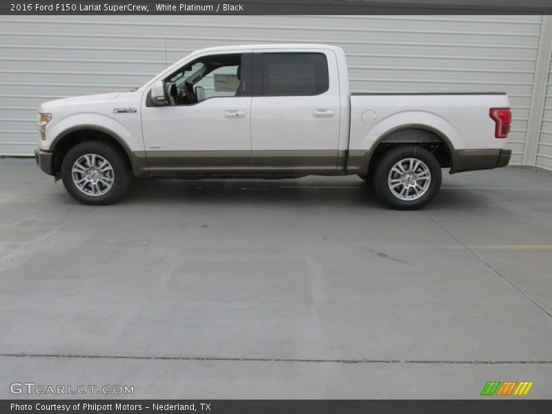 White Platinum / Black 2016 Ford F150 Lariat SuperCrew