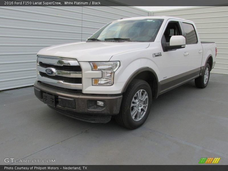 White Platinum / Black 2016 Ford F150 Lariat SuperCrew