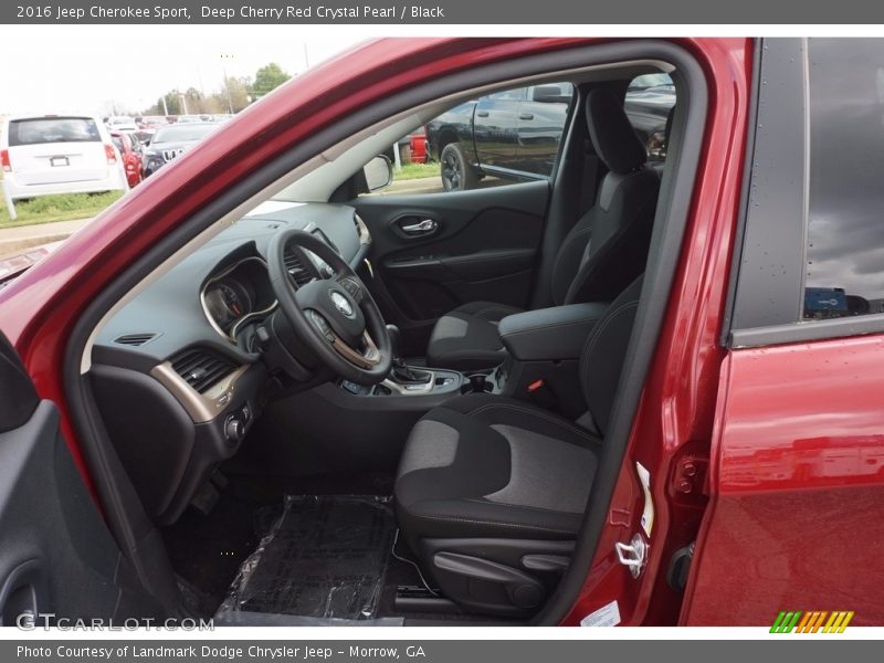 Deep Cherry Red Crystal Pearl / Black 2016 Jeep Cherokee Sport