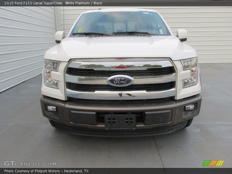 White Platinum / Black 2016 Ford F150 Lariat SuperCrew