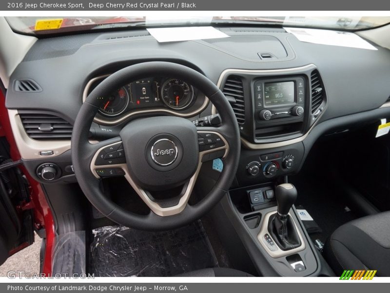 Deep Cherry Red Crystal Pearl / Black 2016 Jeep Cherokee Sport