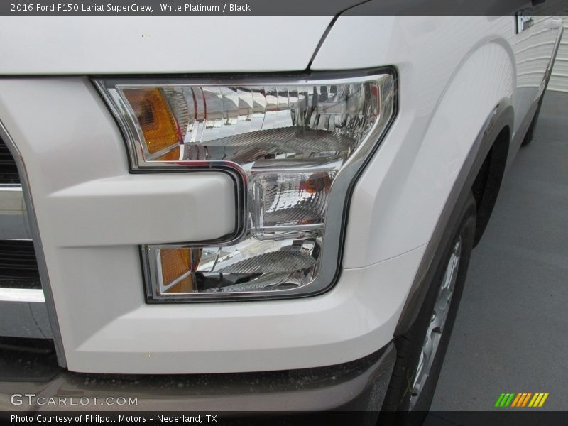 White Platinum / Black 2016 Ford F150 Lariat SuperCrew
