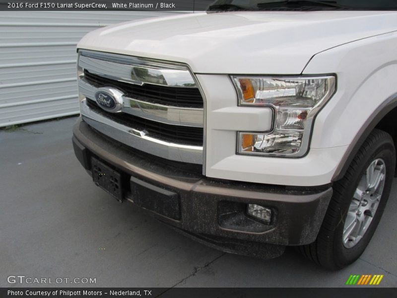 White Platinum / Black 2016 Ford F150 Lariat SuperCrew